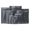 Sacs d'emballage Mtisizes Noir Zip Lock Sacs d'emballage à fond plat Feuille d'aluminium Joint à fermeture à glissière Emballage Mylar Sac d'emballage cadeau pour Foo sec Dhbcl