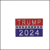 Other Event Party Supplies Trump 2024 Presidential Election Brooch Party Supplies U.S. Patriotic Republican Campaign Metal Pin Bad Dhy6C