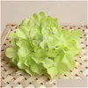 Flores decorativas grinaldas 10pcs/lot colorf Decorativa Cabeça de flor artificial Hydrangea Diy Party Wedding Arch Backgroun Dhehw