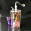 Prendi il narghilè avvolgente su un grande bicchiere Accessori per bong in vetro all'ingrosso Fumo di pipa ad acqua