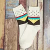 Men's Socks EUR40-44 Autumn Winter Men Fashion Small Dots Patterns Harajuku Style Long Cotton Male Novelty 5pairs/lot