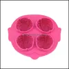 Ice Cream Tools Creative Brain Ice Cube Tray grappig 4 holes chocolade bakken sile zeen mod keuken bar Halloween feestgereedschap 57 j2 drop dh6be