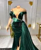 2023 Arabisch Aso Ebi Hunter Green Prom Dresses Lace kralen Mermaid avond Formeel feest tweede receptie verjaardag verlovingsjurken jurk zj331