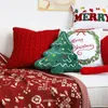 CushionDecorative Pillow Green Treeded Christmas Christmayかわいいぬいぐるみスローソファ椅子バックキッズギフトXmas装飾221205