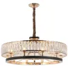 Nowoczesny czarny luksusowy żyrandol artystyczna dekoracja kryształowe oświetlenie sufitowe LED oprawy oświetleniowe w stylu vintage lampa wisząca do salonu jadalnia