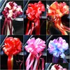 Couronnes de fleurs décoratives personne paresseuse deux couleurs Pl Bow voiture de mariage ruban coloré produits de boule de fleur se vendent bien avec divers Pa Dh70L