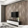 Pap￩is de parede 0,53x10m 3d WallSaper listrado para paredes roll roll slow tv Background Wall decora￧￣o pap￩is de papel decora￧￣o de casa moderna pap dht8p