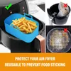 Baking Pastry Tools 2pcs Air Fryer Silicone Tray Rectangle Oven Basket Reusable Liner Insert Dish For Ninja Foodi DZ201 Pan Accessories 221205