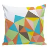 Kudde geometrisk fall 45x45cm f￤rgglad mjuk kort plysch soffa t￤ckning modern nordisk hemdekoration kast