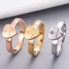 Varumärkesringar för Woman Man Heart 3 Color Ring Enamel Designer Unisex Rings Circlet Fashion Jewelry With Box
