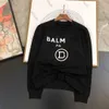 Balm Sweatshirt Designer Hoodie Chest Letter Tryckt Bomull T Shirt Autumn Winter Warm Round Neck Sweater Mens and Womens Long Sleeve Pullover Shirts