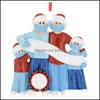 Decorazioni natalizie Visiera per bambini Ornamenti natalizi Decorazione Ciondolo personalizzato Pittura a colori Babbo Natale Resina Exquisit Dhq8O