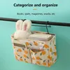 Storage Boxes Side Mesh Pocket Cotton Linen Daily Use Over Door Closet Bag For Living Room