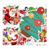 Stickers Muraux Graffiti Autocollants Chambres Autocollant Étanche Dessin Animé Joyeux Noël Décorations Fleur Bonhomme De Neige Père Noël No Repetitio Dhlkr