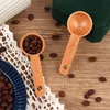 10ml Beech Wooden Coffee Scoop Measuring Scoop for Coffee Beans Wood Table Spoon for Whole Beans Ground Beans LX5313