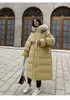 Mulheres de parkas casaco de inverno mulheres vermelhas casacos longos e espessos casuais casuais ruins desgaste da moda coreana feminina y494 221205