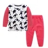 Çocuklar Uzun Kollu Krop Tişört ve Pantolon Set Tasarımcı Toddler Bebek Erkek Kız Kızlar Sweatshirt Gençlik Giyim Çocuk Giysileri Setleri