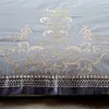 Bedding sets Sliver Gold Luxury Silk Satin Jacquard duvet cover bedding queen king size Embroidery sheetFitted sheet 221205