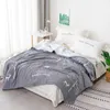 Blanketadult çocuklar saf pamuklu süper yumuşak jacquard havlu battaniyesi yıkanabilir pamuk yaz kliması nefes alabilen uyku battaniyeleri 221203