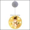 Dekoracje świąteczne LED LED LED Ornament Modna moda Wesołych Świąt Słowa Świętego Mikołaja Wzór energetyczny Savi Dhgam