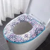 Cubiertas de asiento de inodoro Cubierta gruesa de invierno Almohadilla de diseño de cremallera Accesorios de baño cómodos y amigables con la piel Hermosa práctica