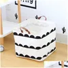 Storage Baskets Ins Foldable Storage Bucket Top Waterproof Bathroom Dirty Clothes Laundry Box Cotton And Linen Children Toy 1340 D3 Dhzkb