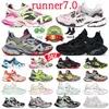 Designers Sneakers Women Mens Running Shoes Retro Runner 7.0 Trainers Transmit Sense Black White Pink Blue Burgundy Jogging Hiking Deconstruction