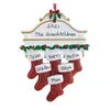 Juldekorationer DIY Personlig familj Xmas Tree Stocking Ornament Mantel Groups 2023 Holiday