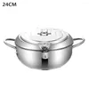 Bakeware Tools Kitchen Multifunctional Stainless Steel Cooking Temperature Control Pot With Lid Deep Fryer Easy Clean Fried Chicken Home