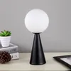 Bordslampor nordisk lampa modern rund glas boll designer ljus sovrum sovrum studierum levande konst kreativ fixtur