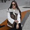 Damesvesten dames mode patchwork mouwloos vest -vest waastcoat los dikker reversjas jas 2022 herfst chic tops forens outdarger