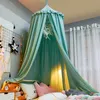 Beşik ağ pembe gri yatak kanopisi çadır asılı kubbe bebek sivrisinek net karyola perde kapağı oyun evi çocuk odası dekorasyonu 221205