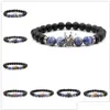 Beaded 8 Options 10Mm Zircon Crown Black Lava Stone Beads Essential Oil Diffuser Bracelet Nce Yoga Pseira Feminina Buddha Jewelry Dr Dh8Qy