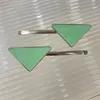Party Gift Four Color Designer Triangle Hairpin Fashion Women Hairband Highquality Barrette Hair Jewelry Hairclip2242173