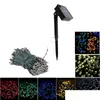 LED -str￤ngar 200 LED Solar Light Outdoor Waterproof String Fairy Lights Christmas Garland Powered Street Lamp f￶r Garden Decoration D OTJMN