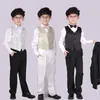 Suits European and American Style Boys Costums Formal Children Wedding Blazers Host Clothing Pants Coats Vest Shirts Bowtie 221205