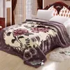 BlanketFlowers Red Blanket Raschel blanket winter gift thickened double layer super soft thick Throw 150x200cm 221203