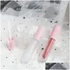 Verpackungsflaschen Circar Frosted Lipgloss Tube Kunststoff Stam Leerer klarer Lipgloss Lippenstift Lipglaze Container Wimpern Eyeliner 1 5Jz L Dhlxt