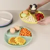 Plates Eco-friendly High Quality Divided Round Serving Dish No Odor Plate Stackable For Dinnerware
