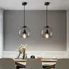 Pendelleuchten Esszimmer Moderne Kronleuchter Lampe Schlafzimmer Kleiner Glastisch Bar Kreative Graue Wohnhardware E27 Doppel