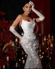 Moda elegante sereia vestidos de noiva sexy ilus￣o renda de renda de noiva Vestir vestido de noiva ebi ebi