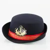 Beret Captain Hat Big Brimmed for Seafarers Sailor Cap School Performance Hats Navy Pilot Admiral Caps