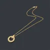 2022 Модное бренд подвесной ожерелье роскошное полное бриллиантовое хрустальное ожерелье для женщин Классический корейский дизайнерский колье из нержавеющей стали подарки украшения