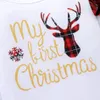 Roupas Conjuntos de Roups My First Christmas Baby Girl Roush