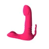 Teleskopisch -Klapper -Doppelvibrator G Spot Vibrator mit unabhängiger Klitoralstimulator 8 Muster wasserdicht wiederaufladbare Sexspielzeuge für Frauen