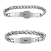 Bracelets de charme Titanium Steel Coeur Lock Key Bijoux Bijoux Bracelet Collier Lover Couple