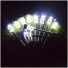 Garden Decorations Solar Lights Stainless Steel Gardern Pathway Lawn Lamps Landscape Decoration Led White Light Power Ground Insert Dhkkg