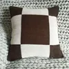 Quality letter pillow case cashmere designer pillowcase woven jacquard custom cushion cover sofa wool covers heat home textiles bedding supplies 4545cm 6565cm