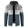 Herrenpullover Herren Kapuzenpullover Slim Fit Temperament Kapuzenpullover Winddichte Fleece-gefütterte Jacke