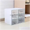 Storage Boxes Bins Pp Clear Mticolor Shoe Boxes Foldable Storage Transparent Organizer Stackable Display Superimposed Combination Dh0F1